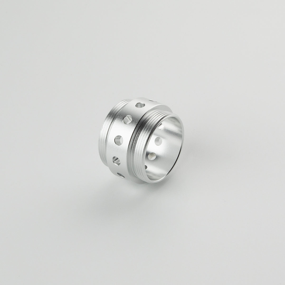 Drilled Accent Ring in silver